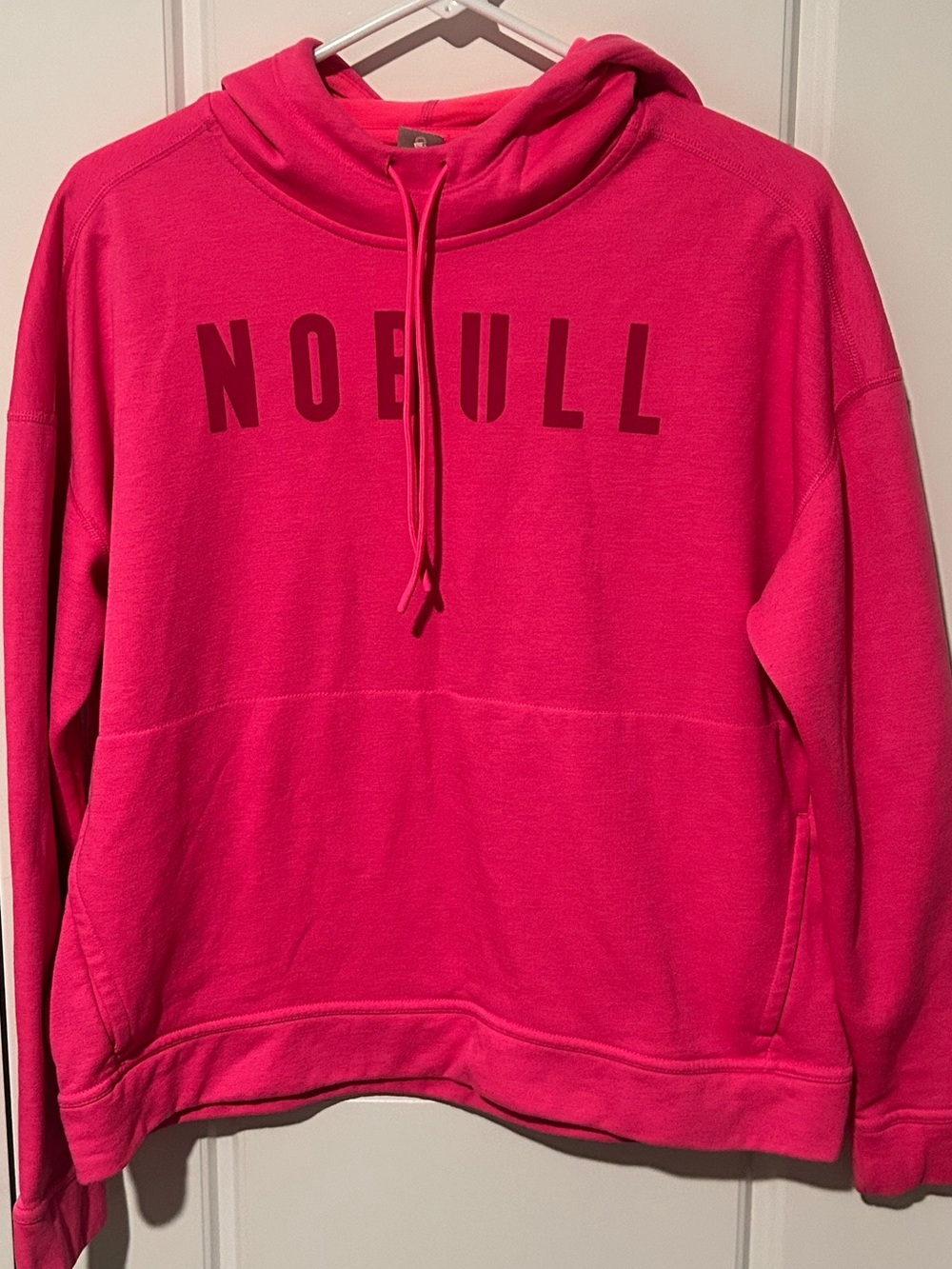 NOBULL Hot Pink Hoodie - Women's Pullover Sweatshirt Medium
